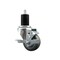 Service Caster 3'' SS Gray Poly Swivel 1-3/4'' Expanding Stem Caster with Brake SCC-SSEX20S314-PPUB-TLB-134 - alternate 1